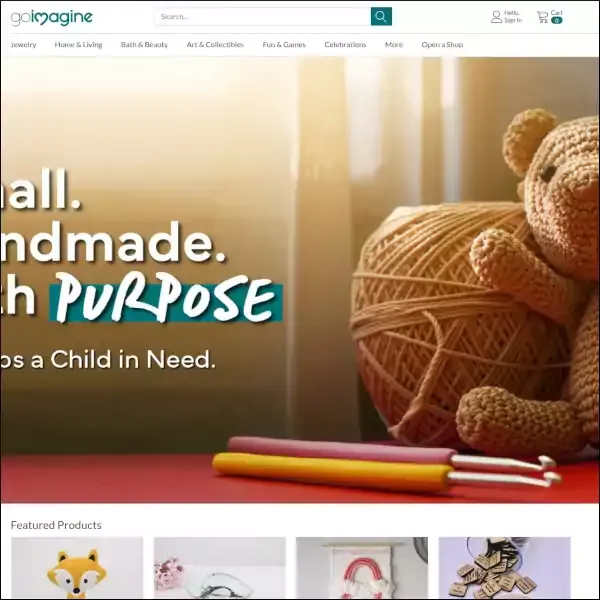 Goimagine, Handmade, charity model